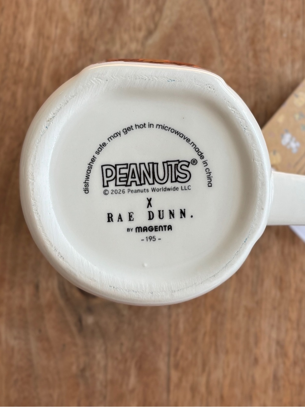 Peanuts x Rae Dunn Snoopy Plaid Autumn Mug Fall is in the Air - Picture 5 of 12